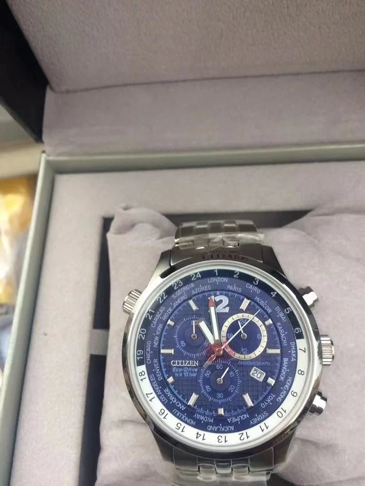Citizen Solar Power - Reloj deportivo para hombre, resistente al agua, digital, de lujo, electrónico, de pulsera, Masculino
