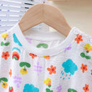 1-10 Years Soft Kids 2-Piece Set Breathable Short Sleeve Shorts for Playtime Toddler Outfit Clothes for Playground and School