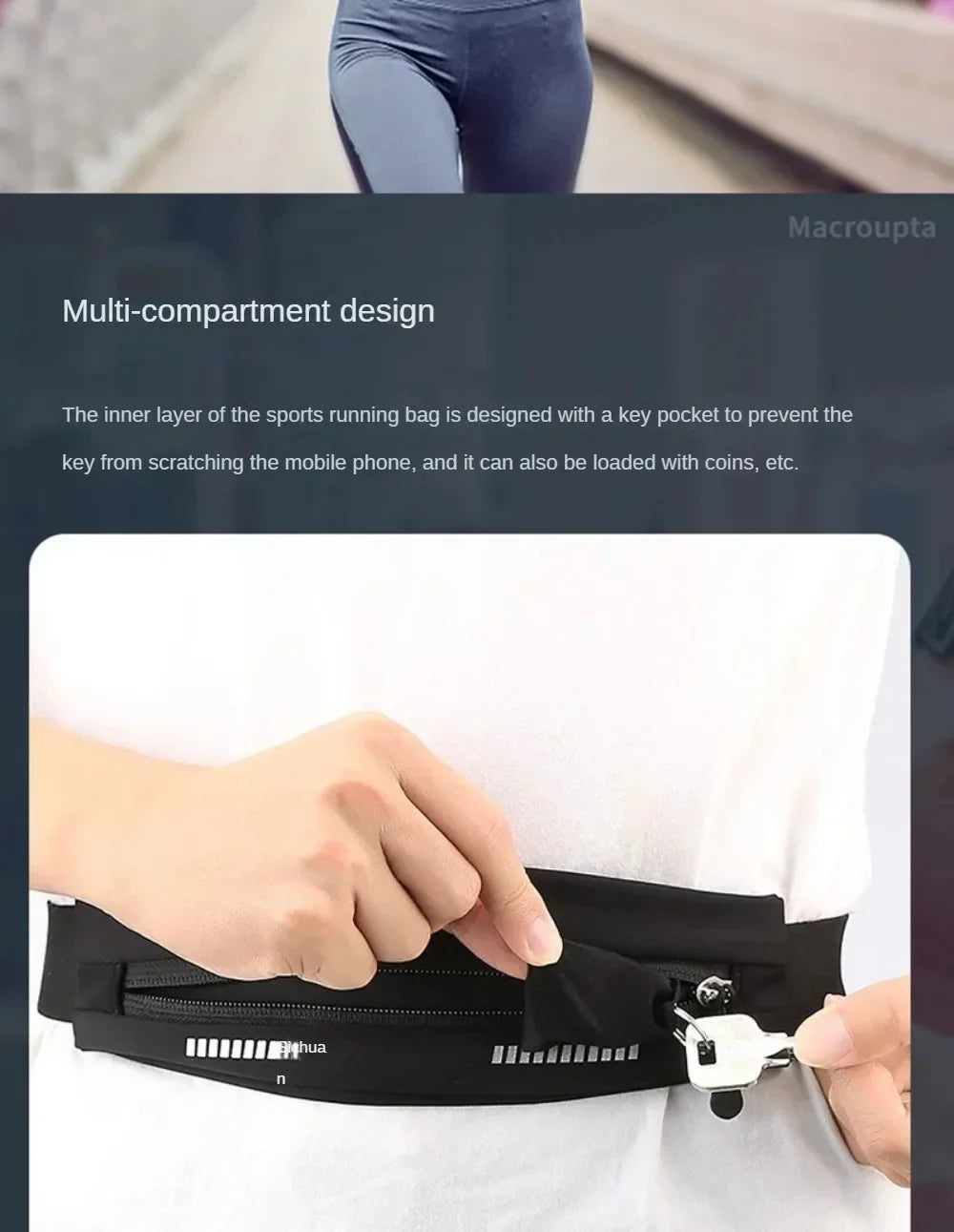 Phone Holder Jogging Training Key Belt Bike Accessories Pouch Packs Waist Running Bags Women Sports Fitness Waterproof