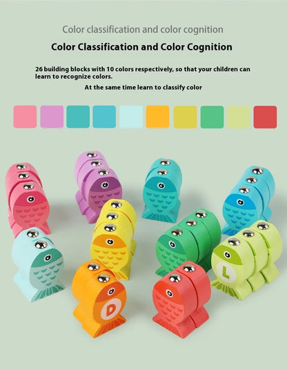 Wooden Children Fishing Toys Baby Early Education Toys Kids Ability Training Toy Montessori Education Fun Game Alphabet Learning