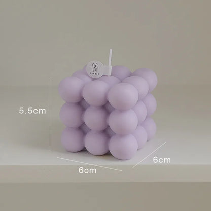Ins Style Bubble Cube Candle Handmade Scented Candle Aromatherapy Soy Wax Candle Wedding Birthday Candles Party Home Decoration