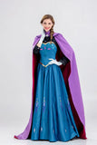 Disney Frozen Movie Adult Costume Women's Cospaly Princess Anna Dress Cloak Halloween Party Performance Dress Birthday Gifts New