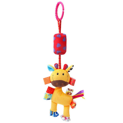 Baby Hanging Rattles Soft Sensory Learning Toy Plush Animals Stroller Infant Car Bed Crib Travel Activity for Babies Toddlers