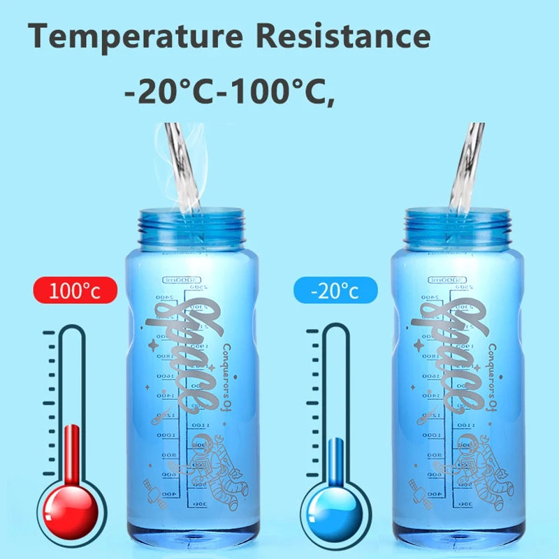 2L 3L Large Capacity Sport Water Bottle With Filter Eco-Friendly Plastic Water Cup Portable Fitness Drink Bottle Kettle BPA Free