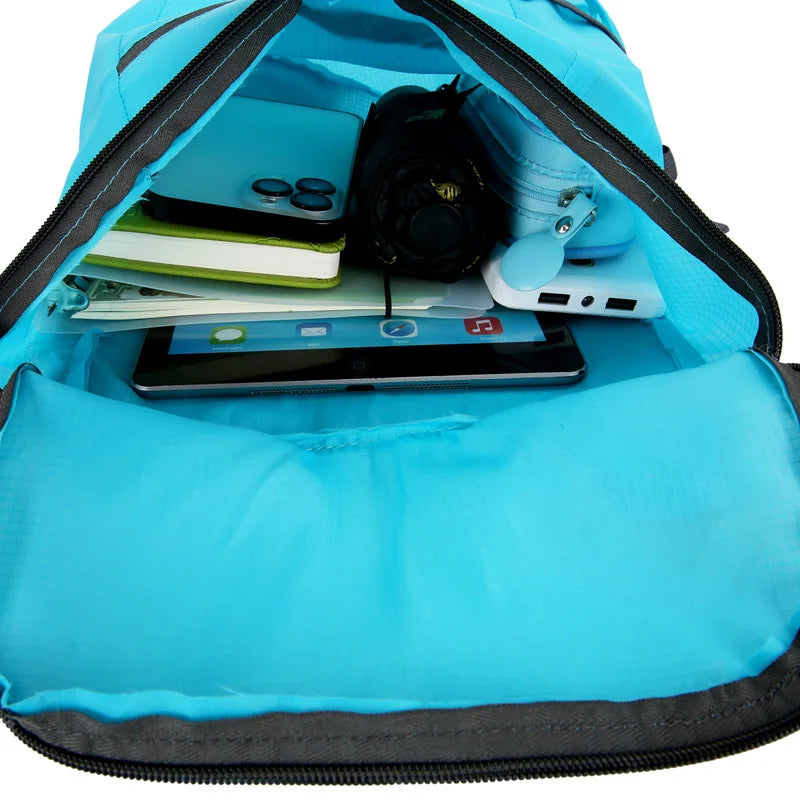 New Waterproof Backpack Portable Folding Bag Student Backpack Backpack Outdoor Large Capacity Movement Men Women Traveling Bag