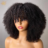 MsSunlight Afro Kinky Curly Wig Human Hair Short Wigs For Women Human Hair 100% Natural 4B 4C Brazilian Hair Wigs Full Machine