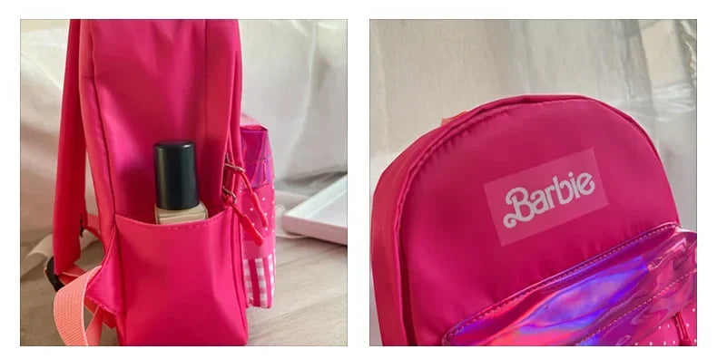 Kawaii Barbie Cartoon Anime Fashion Backpack Girl Barbie Princess Backpack Cute Kindergarten Kids Schoolbag Gift Toys