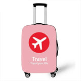 Aircraft Series Luggage Cover High Elasticity Thickened Luggage Case Cover Dust Protection Cover Travel Accessories Packing