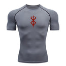 Camiseta deportiva de verano de secado rápido para hombre, camiseta de compresión de manga corta de segunda piel para gimnasio, entrenamiento, fitness, correr, ropa para hombre