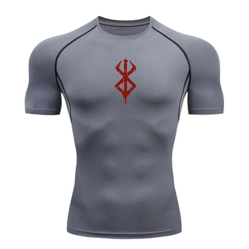Camiseta deportiva de verano de secado rápido para hombre, camiseta de compresión de manga corta de segunda piel para gimnasio, entrenamiento, fitness, correr, ropa para hombre