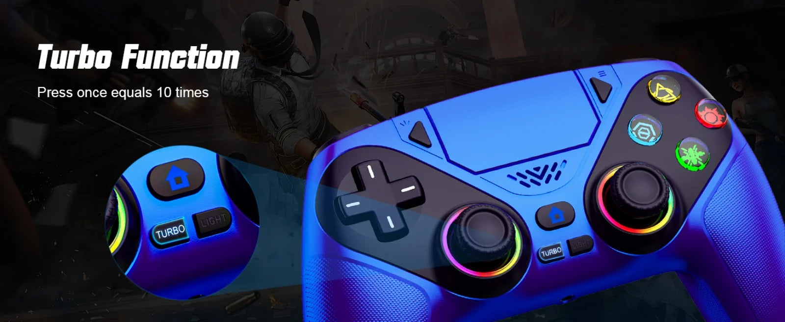 Controller For Playstation 5 PS5/PS5 Pro/Slim/PC Gamepads W/Hall Effect RGB Wireless Game Control Joystick Marco/Turbo Program
