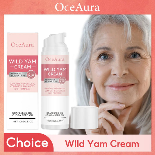 Wild Yam Cream For Hormone Balance Menopause Soothing Reduce Hot Flashes Women Body Balance Support Progesterone Relief Cream