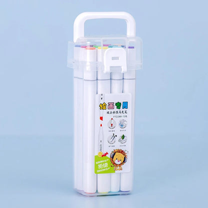 Water-based Marker Pens Are Washable and Have Bright Colors They Are Stationery for Learning Drawing and Marking
