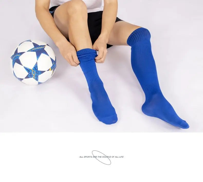 Football Soccer Socks Breathable Outdoor Sports Rugby Stockings Over Knee High Volleyball Baseball Hockey Kids Adults Long Socks