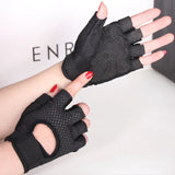Guantes de levantamiento de pesas para hombres y mujeres, guantes de gimnasio, de medio dedo, transpirables, con almohadilla de gel antideslizante, para mancuernas y barras de entrenamiento. 