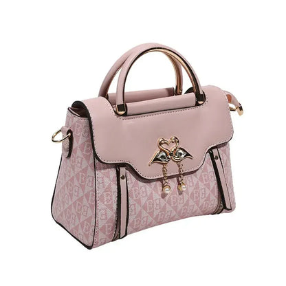 Ladies' handbag 2026 new fashion trend embossed plain style versatile casual shoulder crossbody bag.