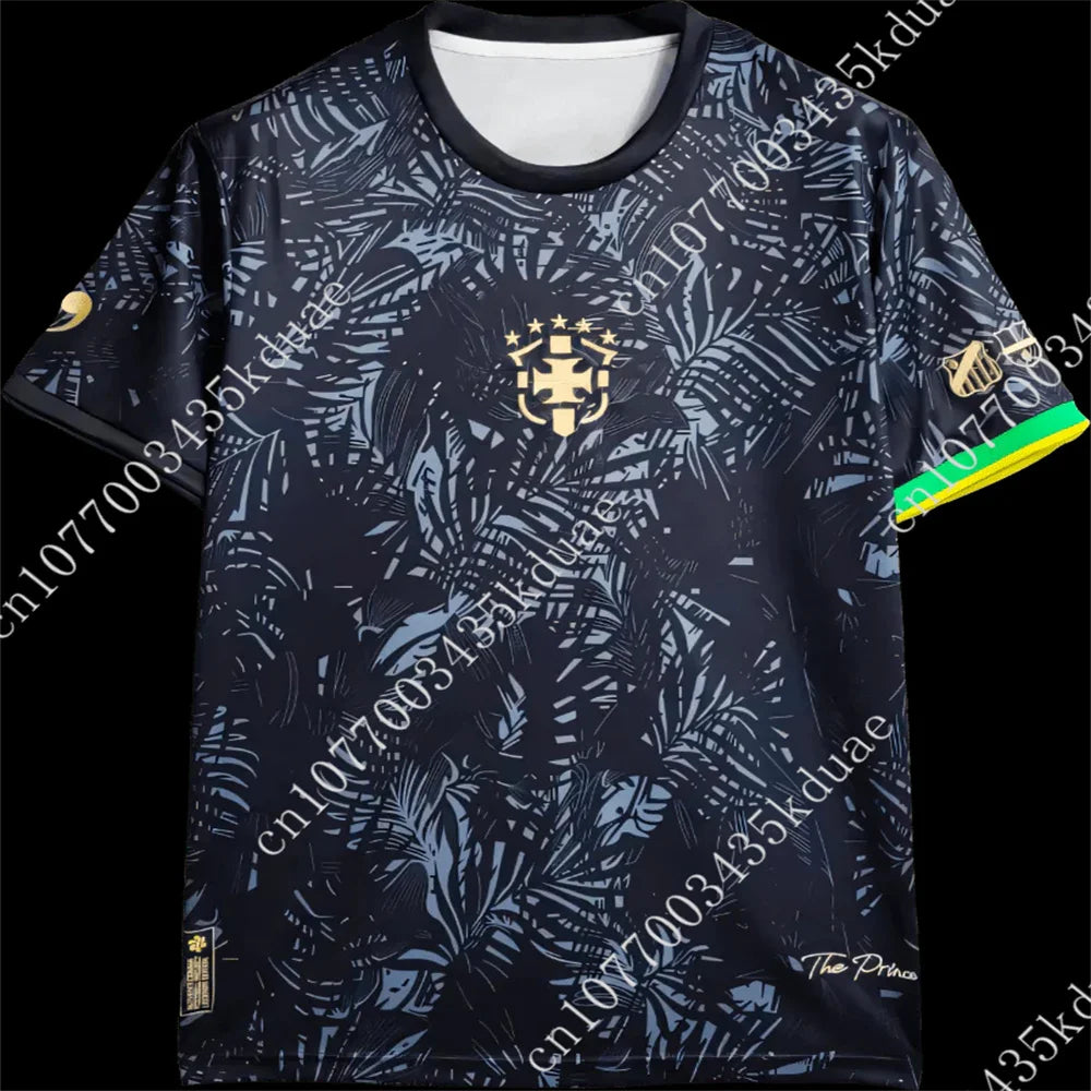 Summer Brazil Black Special Edition Neymar T Shirts Soccer Football Jersey Summer Breathable Quick Drying T-Shirts for Men Tops