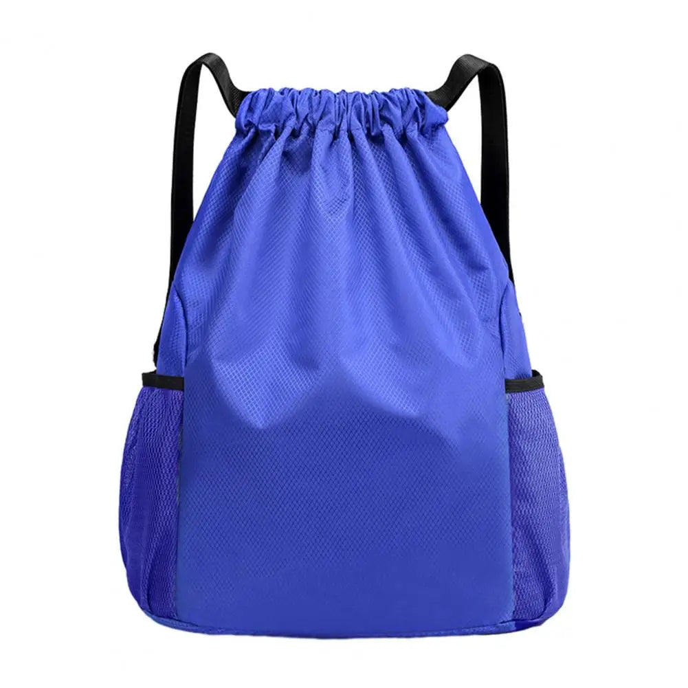Men Women Sports Backpack, Drawstring Gym Backpack with Side Mesh Pockets, Waterproof Workout Backpack for Basketball Soccer Swi