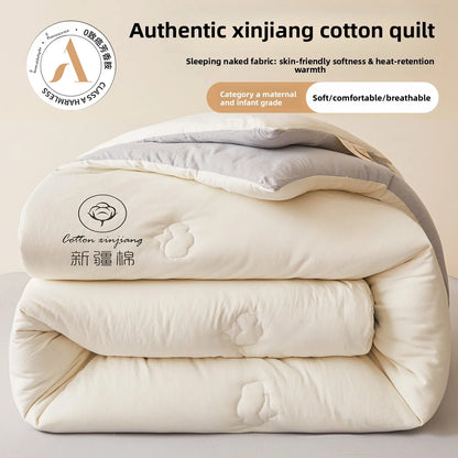 100% Cotton Filled Super Soft Autumn Winter Quilt Lightweight Fluffy Warm Duvets Core Grade A Comfort Quilted Double Comforter