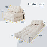 Vacuum Compression Sofa Foldable Simple Fabric Corner Modular Couch Floor Multi Function Nordic Living Room Bedroom Decoration