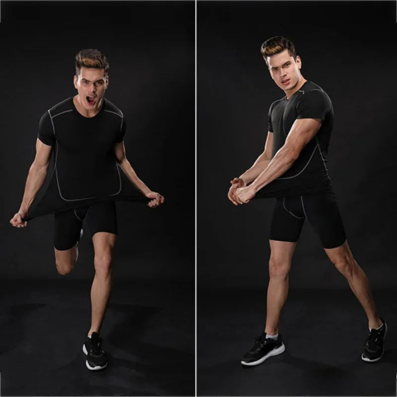 Pantalones cortos de compresión para correr para hombre, pantalones cortos deportivos, ropa interior, mallas, pantalones deportivos, bóxers de secado rápido para fitness.