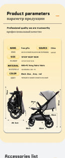 Baby Stroller High Landscape Portable Ultra-lightweight Newborn Travel Shock-absorbing Stroller newborn rocker For 0-4 Year Old