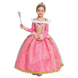 Girls Sleeping Beauty Aurora Cosplay Princess Dress Kids Rapunzel Frozen Elsa Cinderella Costume Party Clothing 2-10 Years