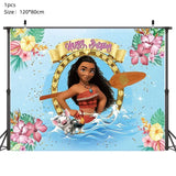 Talheres descartáveis de Tema Moana para Crianças, Copo e Prato, Suprimentos de Decoração para Meninas, Festa de Casamento, Aniversário, Novo
