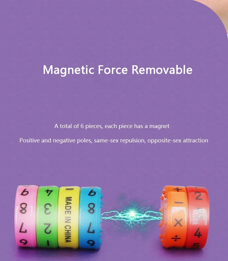 Children's Creative Magnetic Math Tesseract Toy Arithmetic Intelligence Early Education Toys Add Subtract Multiply Divide Toy