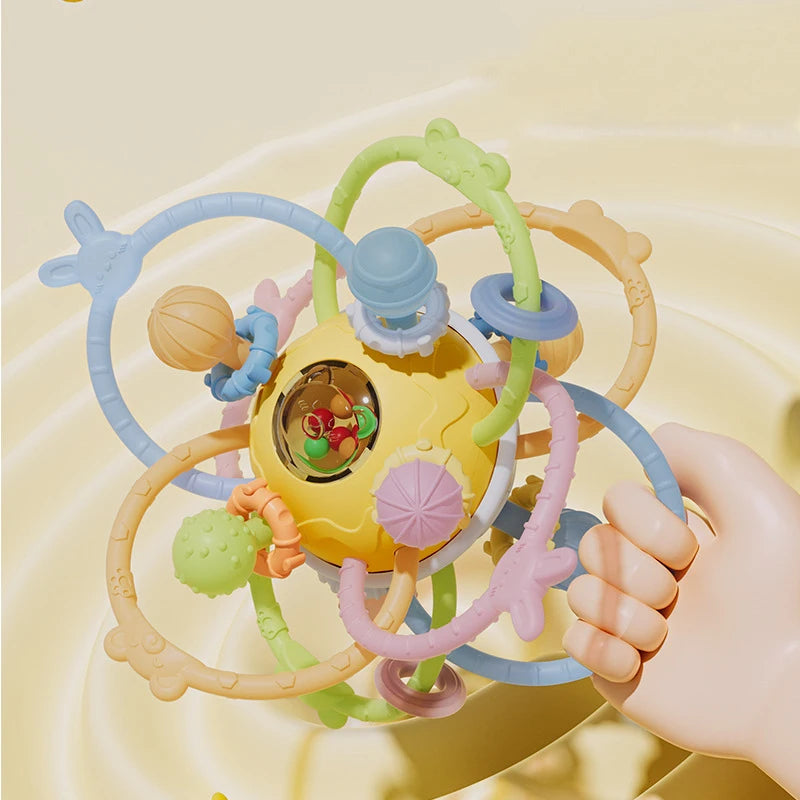 Baby Teething Toys Silicone Chew Teether Teethers for Babies Development Baby Rattle Newborn Infant Sensory Baby Toys 0-3-6-12 M