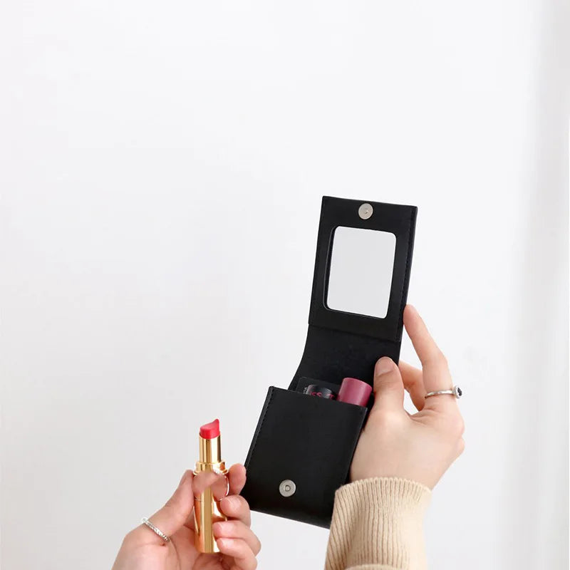 Purse Makeup Bag Japanese Lipstick Organizer Makeup Case Pu Portable Lipstick Holder For Driving Travel Work