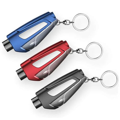 Martillo de emergencia para coche, de aleación, multifunción, rompecristales de emergencia, cortador de cinturón de seguridad, llavero, herramienta de autorrescate.