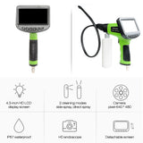 Pistola de limpieza de aire acondicionado para automóvil, pantalla LCD, endoscopio, caja, herramienta de limpieza para lavado de autos visible