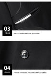 8XL Suit (Blazer+pants) Fashion Business Gentleman Italian Style Slim Solid Color Professional Suit Wedding Groom Best Man Suit