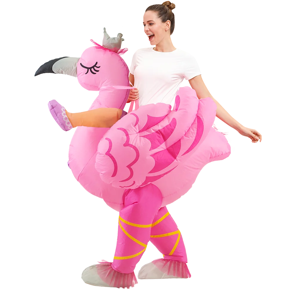 Adult Rooster Inflatable Costume Funny Unicorn Elk Animals Inflatable Suit Halloween Carnival Half Body Blow Up Suit for Cosplay