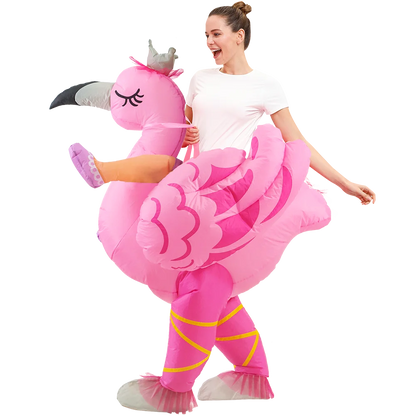 Adult Rooster Inflatable Costume Funny Unicorn Elk Animals Inflatable Suit Halloween Carnival Half Body Blow Up Suit for Cosplay