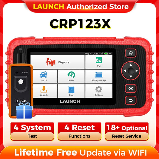 LAUNCH X431 CRP123X Herramientas de diagnóstico OBD2 para automóvil Escáner OBD2 Motor ABS Airbag SRS AT Lector de códigos Actualización gratuita Herramientas automotrices