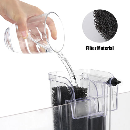Purificador de agua sumergible con oxígeno, minibomba de agua, filtro para acuario, 250 l/h, enchufe UE/EE. UU., accesorios para acuario.
