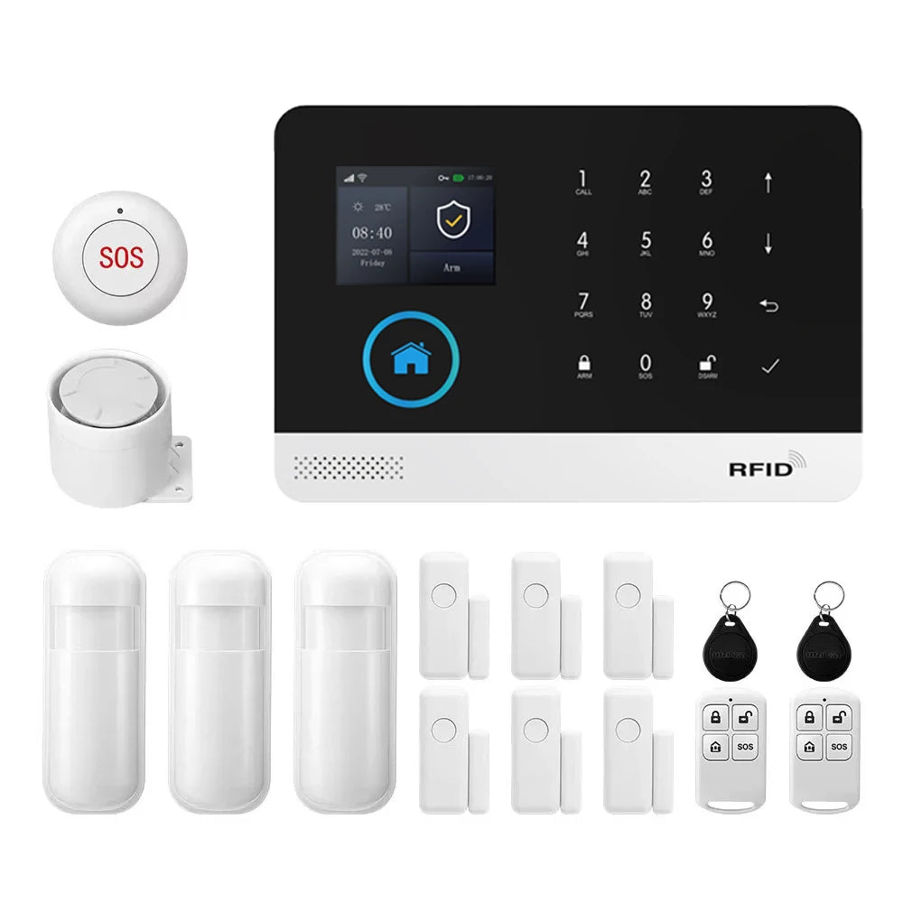 PGST 4G WiFi Alarm System Security Protection Tuya Alexa Smart Life Home Automation Motion Sensor Alarm Security System Kit Set