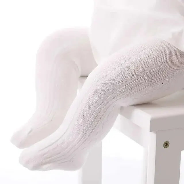 Meia-calça de malha para bebês, cintura alta, meia-calça respirável, fofa, primavera, outono, 0-6 anos criança