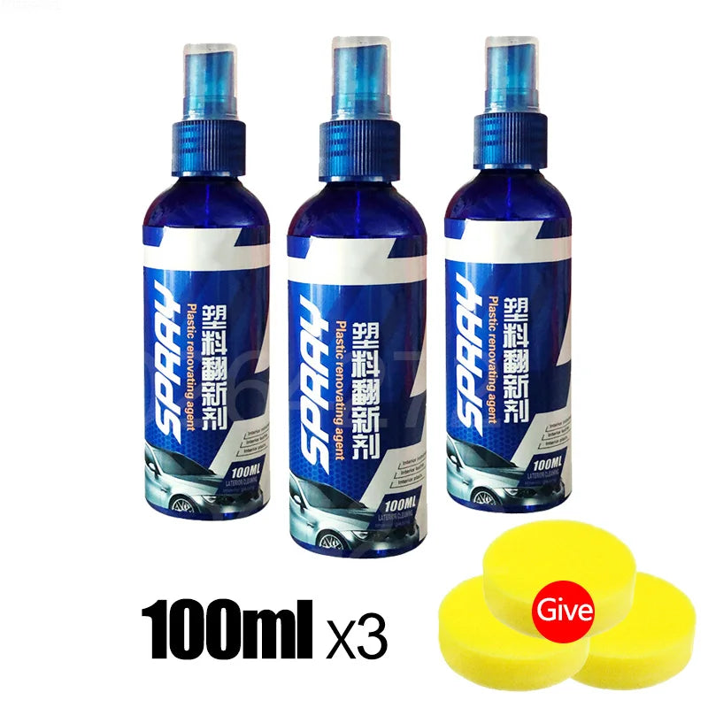 Car Plastic Restore Coating Agent Auto Plastic Rubber Exterior Repair Clean Car Restoration Agent Black Shine Seal Brighten Cars