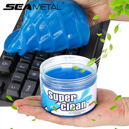 Seametal gel de limpeza do carro multifuncional saída ventilação ar painel portátil ferramenta limpeza mágica lavagem lama removedor poeira sujeira limpa