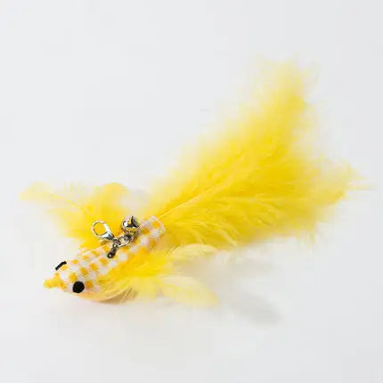 Varita de pájaro/pluma para gato con campana y potente ventosa, manos libres, juguetes interactivos para gatos, ejercicio de caza de gatitos, productos para mascotas