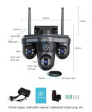 LS VISION 15MP Three Screen WiFi Camera Outdoor Three 360°Rotation PTZ IP Camera Human Auto Tracking Video Surveillance Cam CCTV