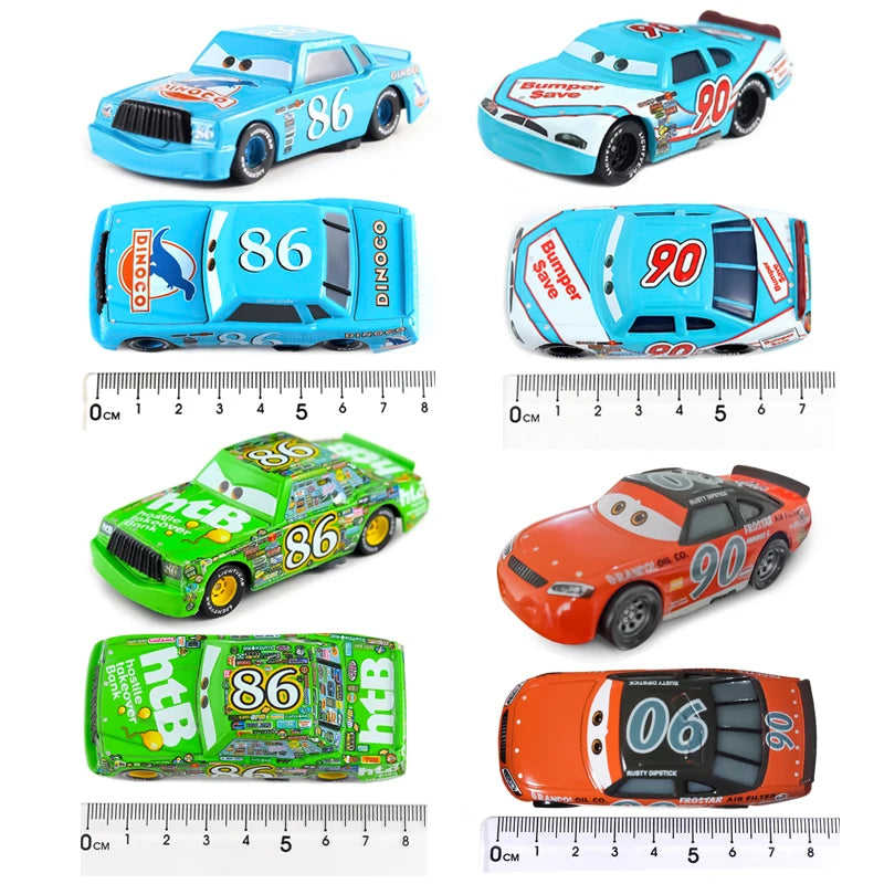 Disney Pixar Cars 3 Lightning McQueen No19 Poppy Racing Family Family Jackson Storm Ramirez Die Cast Metal Alloy Kids Gifts