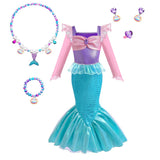 Children's Mermaid Cosplay Costume Girls' Role Play Costume Carnival Halloween Birthday Party Costume Summer Princess Dress