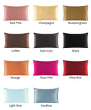 100% Nature Mulberry Silk Pillowcase Zipper Pillowcases Pillow Case For Healthy Standard Queen King Multicolor