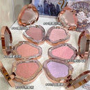 Paleta de rubor con relieve Unicorn de Flower Knows, de larga duración y fácil de aplicar, mate, natural, iluminador, rubor voluminoso, maquillaje.