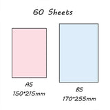 A5/B5 Binder Loose-Leaf Notebook 60 Sheets Lined Book for Students Writing Kawaii Simple Stationery School Supplies