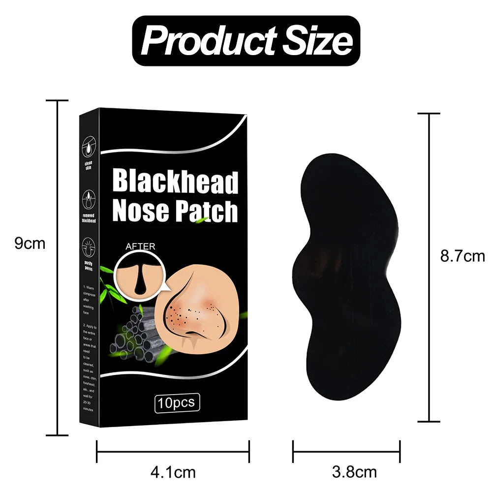 10PCS Unisex Blackhead Remove Mask Nasal Strips Shrink Cleansing Pore Nose Black Head Remove Stickers Skin Care Mask Patch